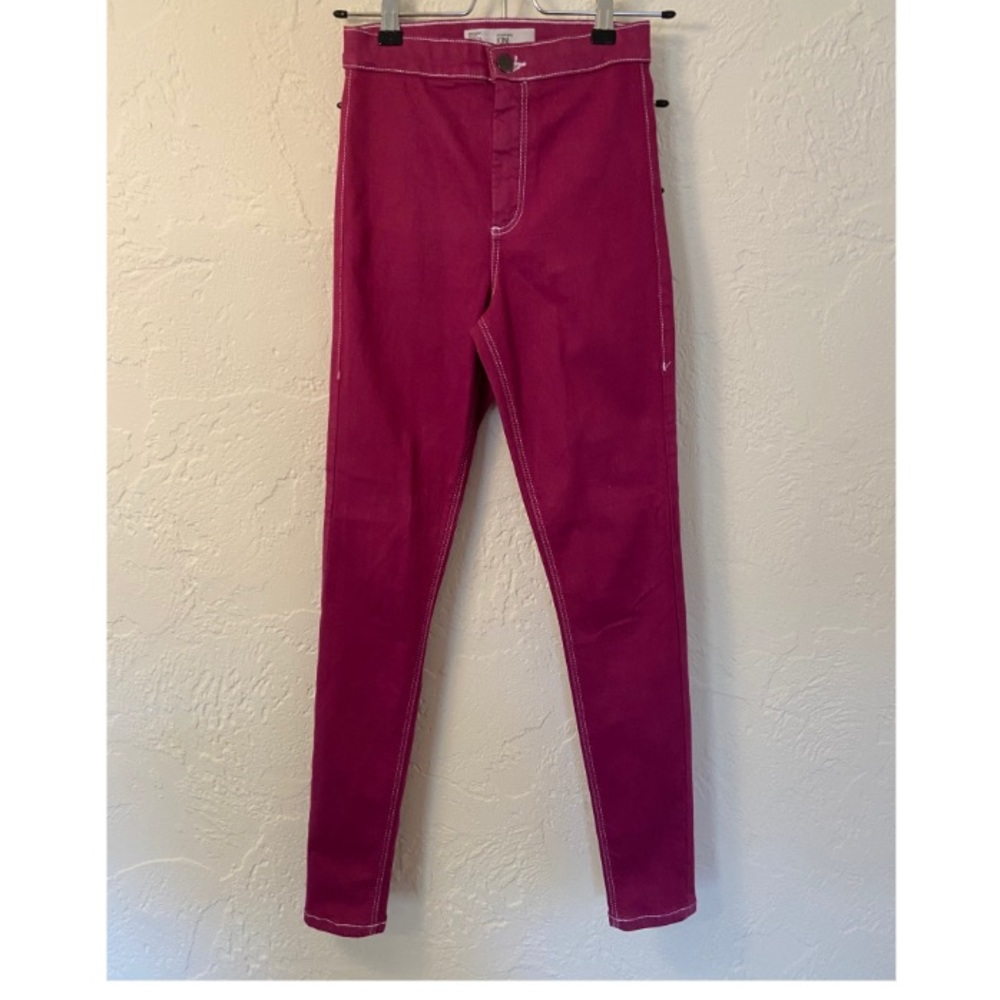 TopShop Super High Rise Magenta Joni Jeans